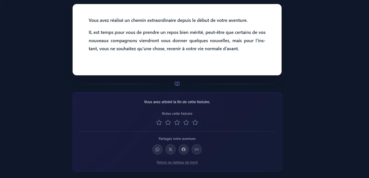 Vous arrivez à votre fin